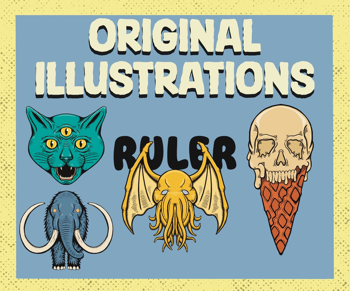 ポップでかわいい海外テイストのイラスト描きます お店やキッチンカーの看板キャラクター、アパレルにも イメージ1