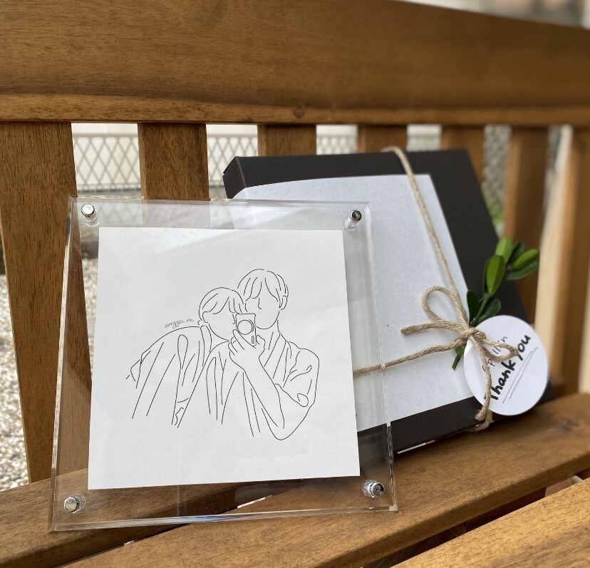 ギフトプランB/イラスト/似顔絵描きます 写真を元に線画でオリジナルイラスト作成！ イメージ2
