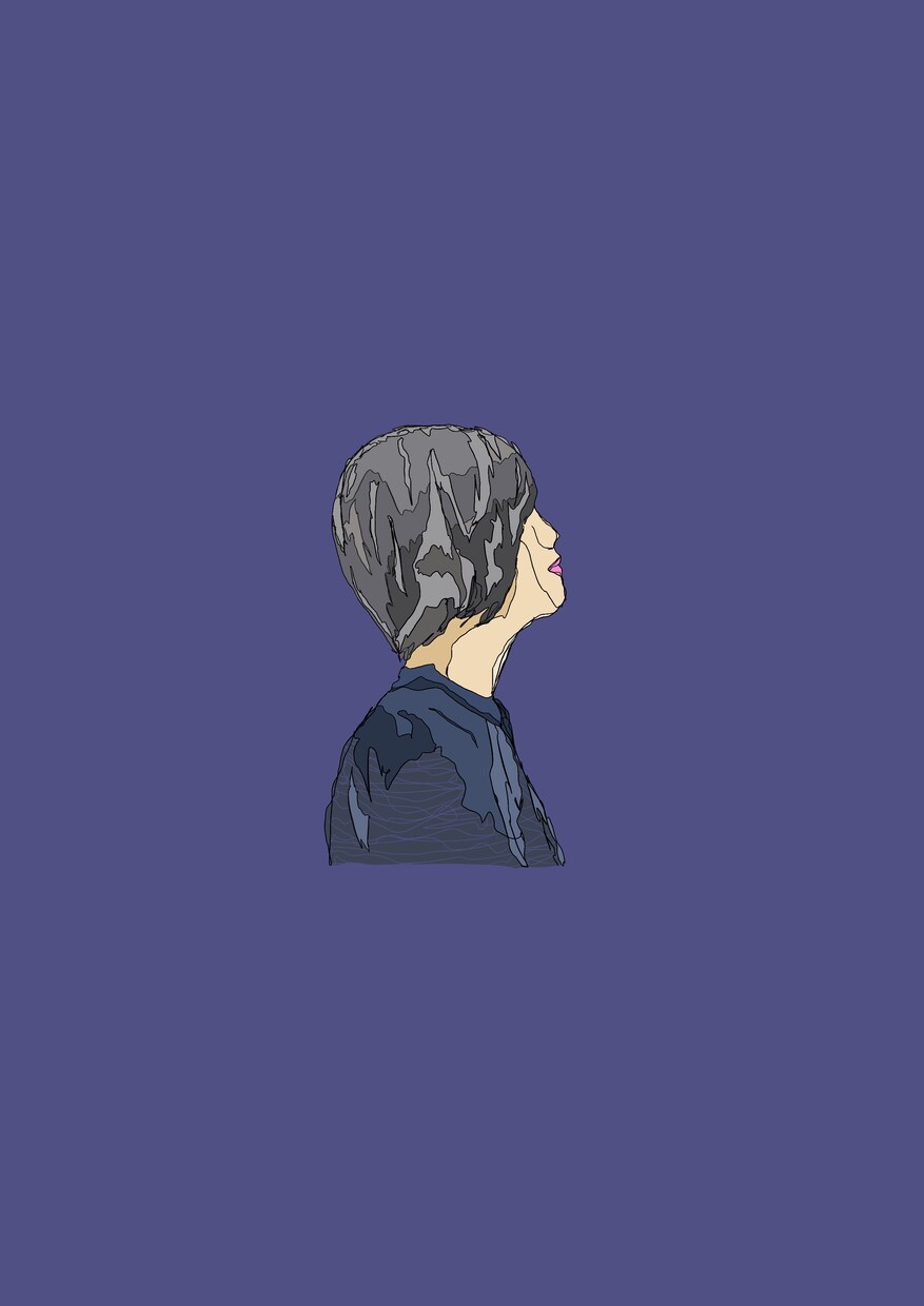 横顔のオシャレな似顔絵をかきます 写真から感じるオーラを配色させていただけませんか？ イメージ2