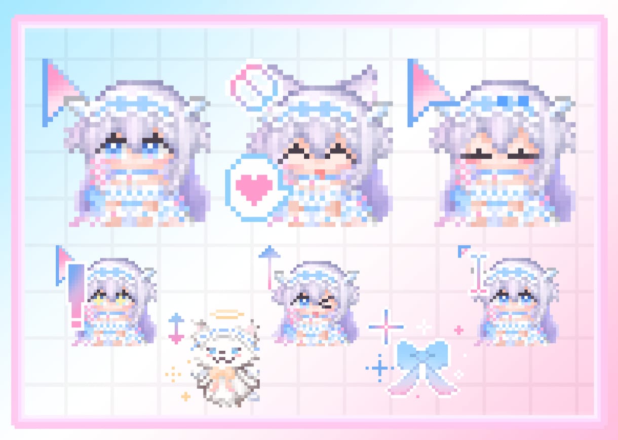 ちょこんと座りこんだマウスポインタを作ります 二次配布可能なアニメーションマウスカーソル！ イメージ4