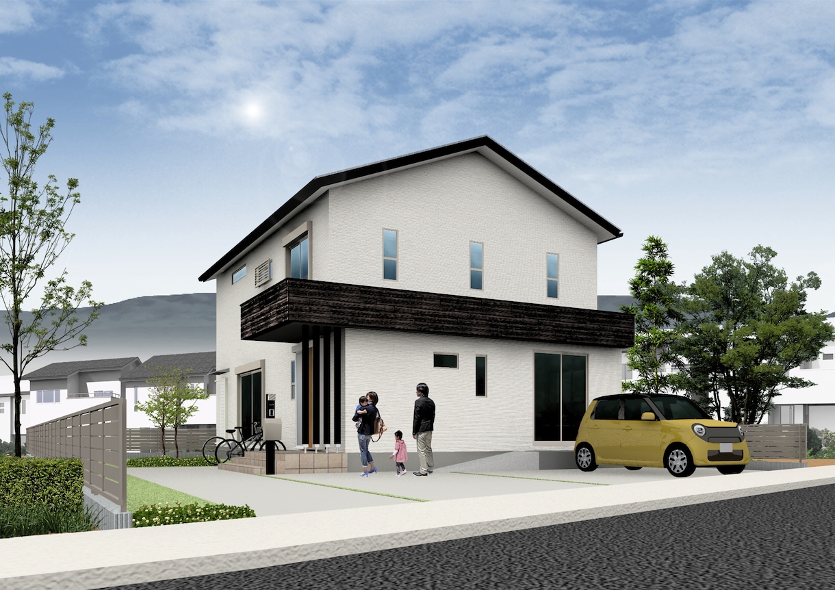 戸建て住宅の外観パース作成します 広告掲載・施主様へのイメージのご提案に イメージ2