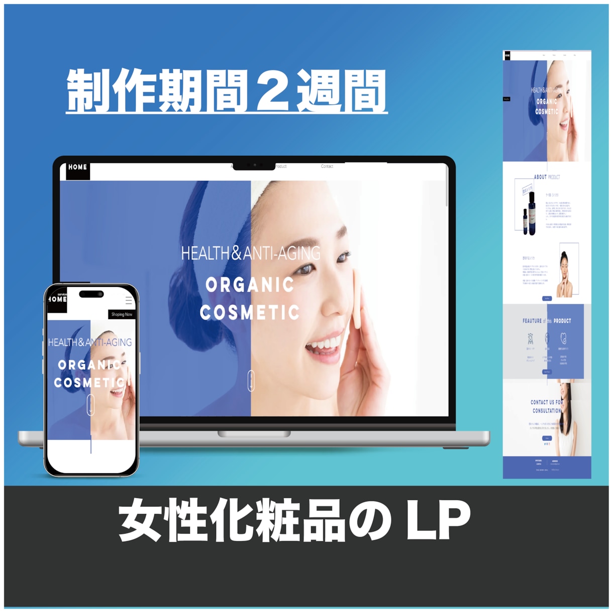 WordPressでホームページ・LP制作します 商品イメージを形にしたサイト設計を行います。 イメージ7
