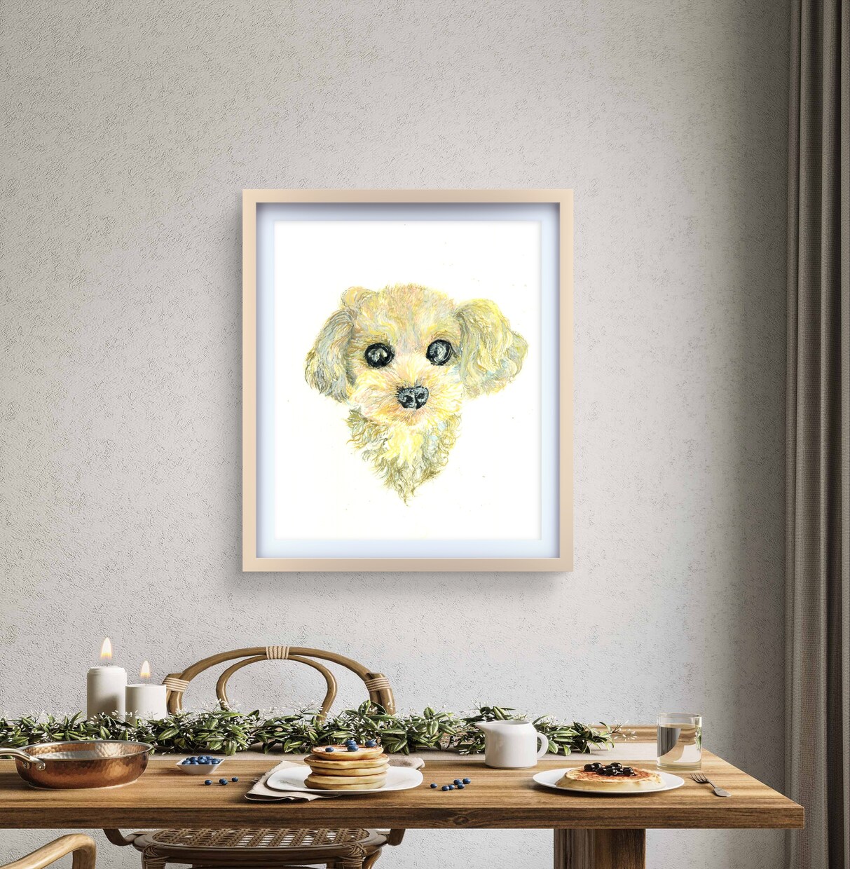 あなたの可愛いわんちゃんを、絵画に仕上げます ペットの似顔絵・肖像画オーダー『まなペットアート』横浜・東京 イメージ6