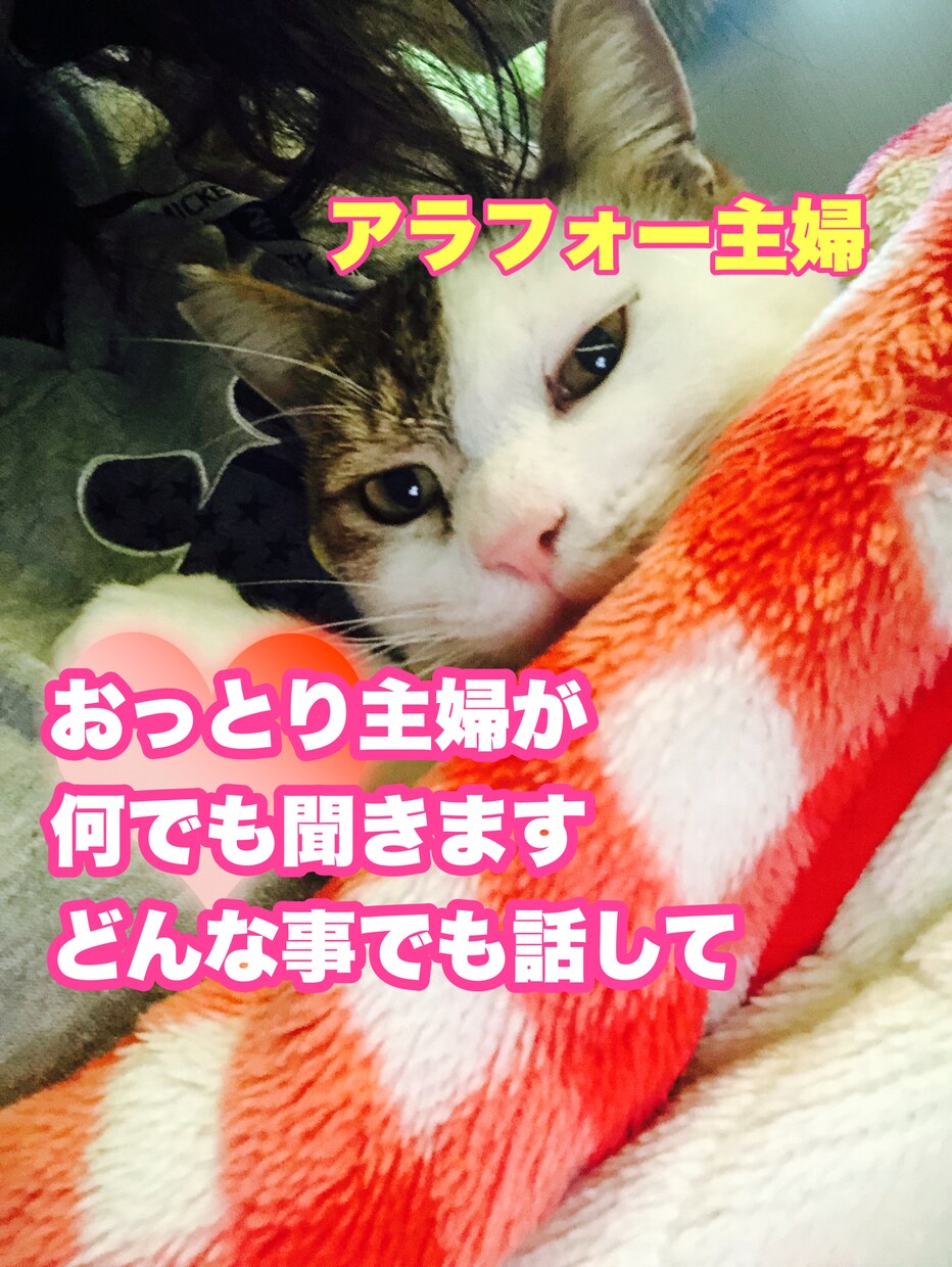 あなたの悩み愚痴何でも聞きます おっとりアラフォー主婦が受け止めます イメージ1