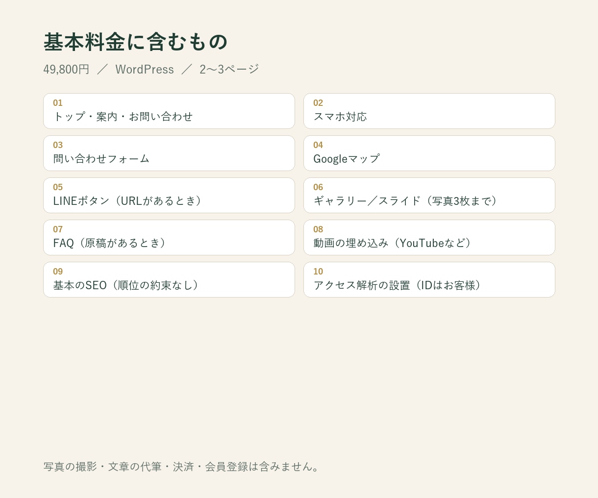 店舗の案内サイトをWordPressで作ります 問い合わせ・地図・LINEまで含みます イメージ2