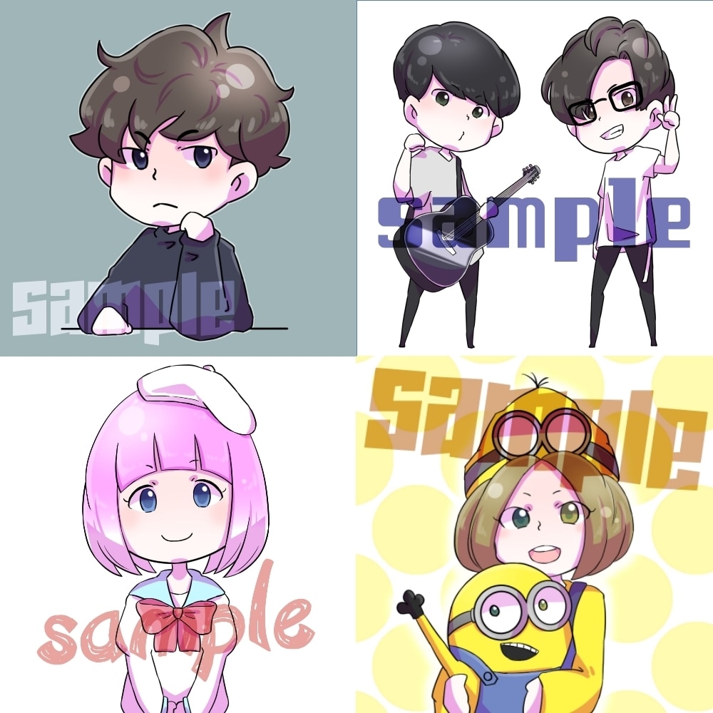 SNS・ブログ用にゆるーいイラスト作成します あなただけのオリジナルアイコンをユルく可愛く仕上げます♪ イメージ10