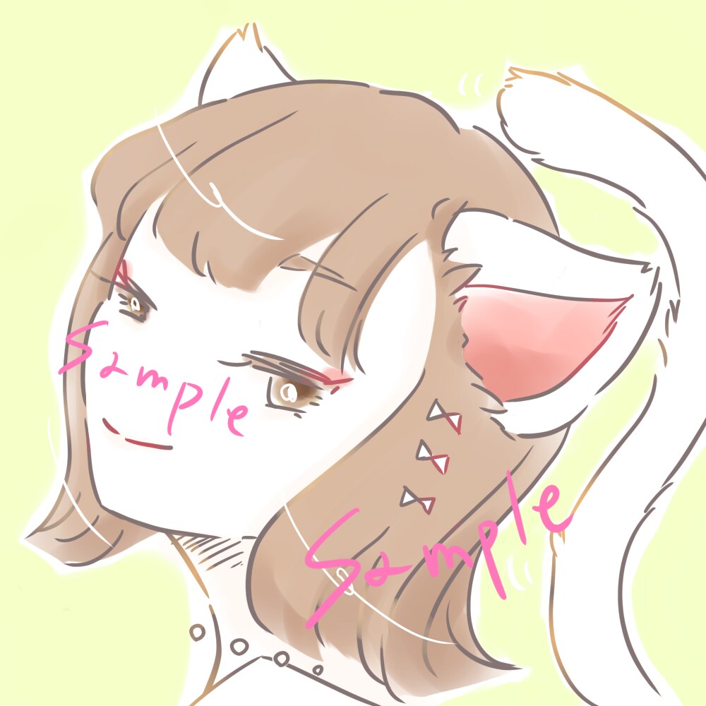 アニマル風女の子のアイコン描きます 動物の耳や角の生えたちょっと変わったかわいい女の子はいかが？ イメージ3