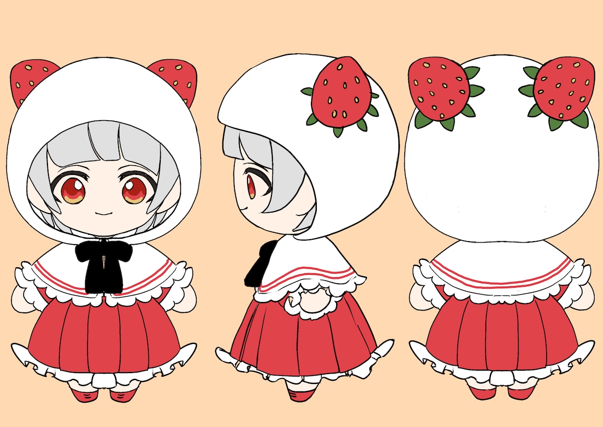 キャラクターイラスト何でも描きます ミニ〜八頭身、立ち絵・一枚絵・三面図、何でもご相談ください イメージ6