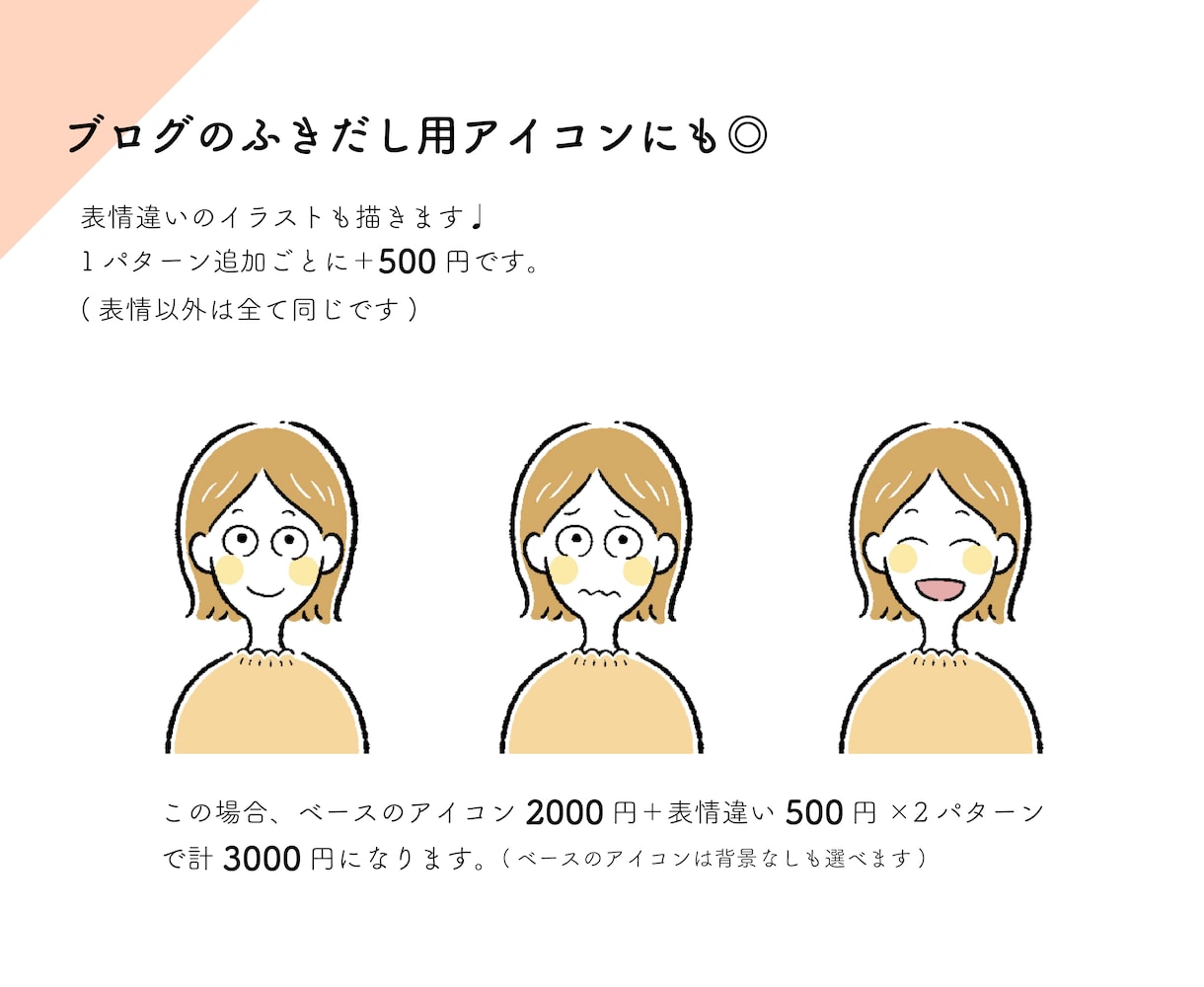 ブログSNS用｜シンプルなゆるかわアイコン描きます 商用OK！温かく優しいイメージが伝わるゆるイラストです イメージ3