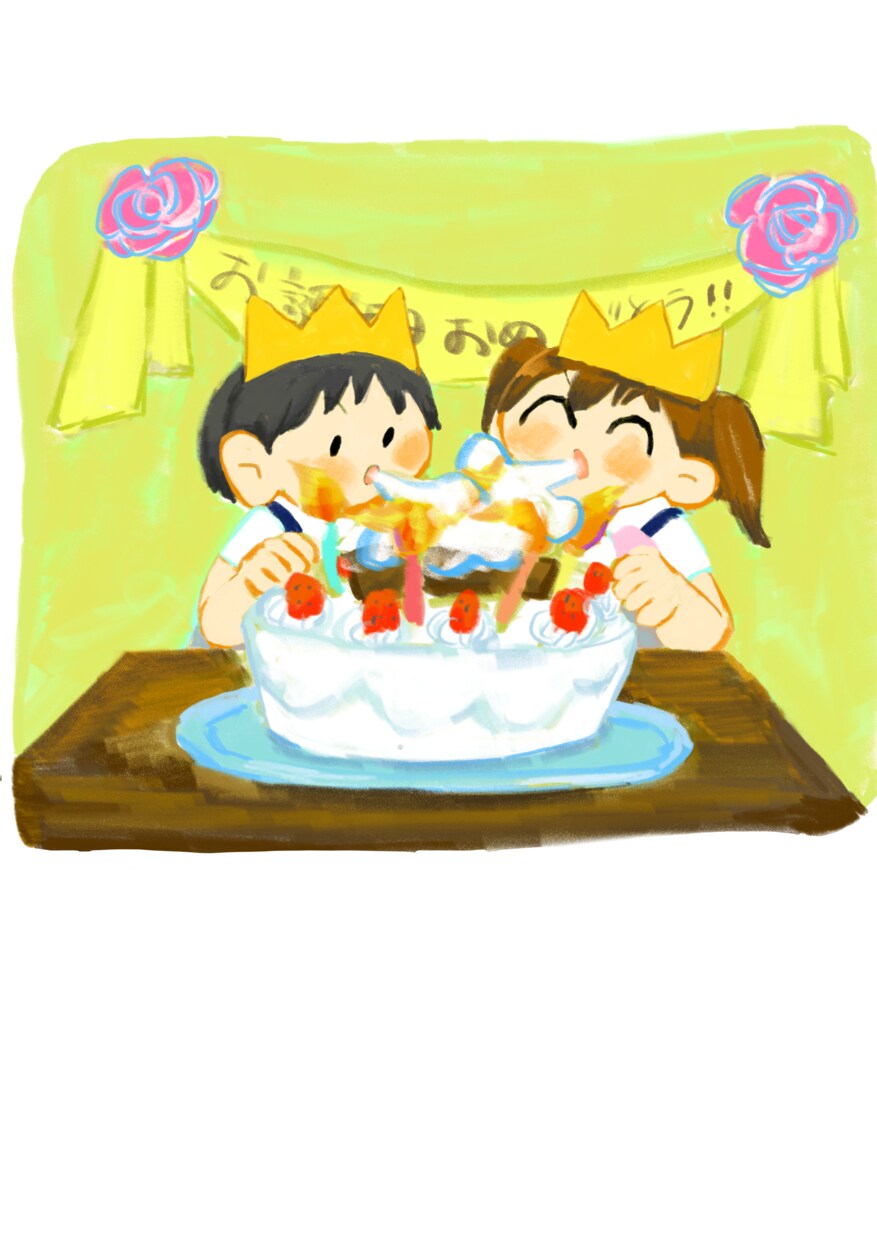 幼稚園、小学校の配布物の挿絵に！イラスト描きます クレヨンのような温かみのある描き方でイラストを描きます。 イメージ1