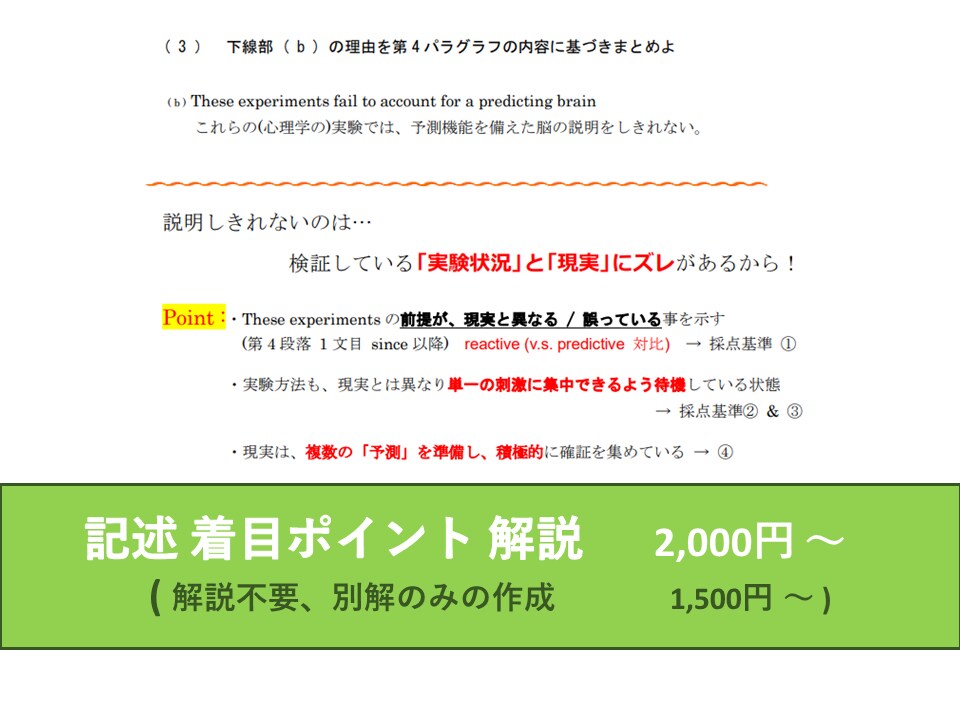 解答や日本語訳がない！英語の問題をお助けします 予備校講師歴12年！指導者向け解説メモや商用配布用もお任せ！ イメージ8