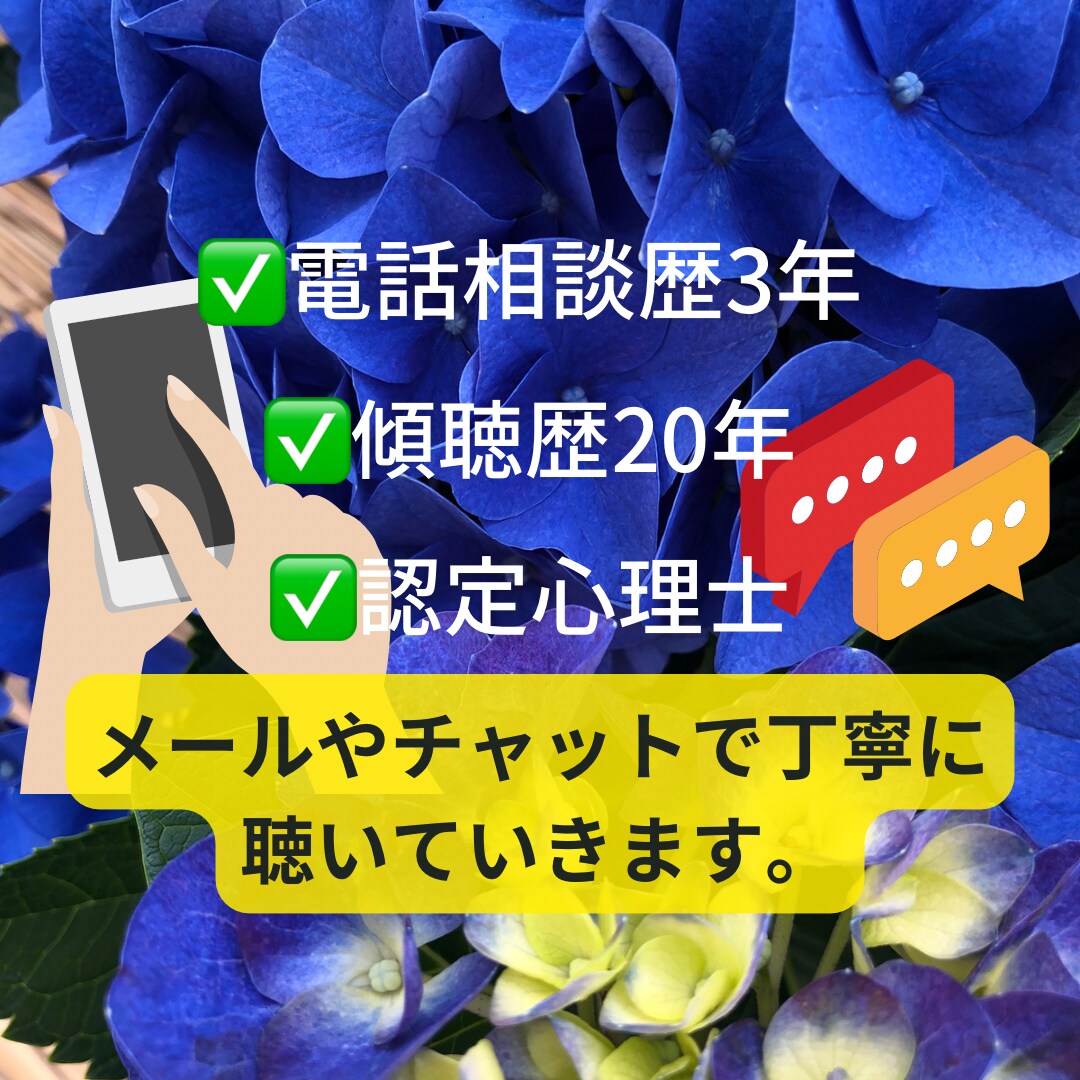 １週間チャットし放題。あなたのサポーターになります 長文短文どちらでも。内容もこだわりなし。老若男女どなたでも。 イメージ3