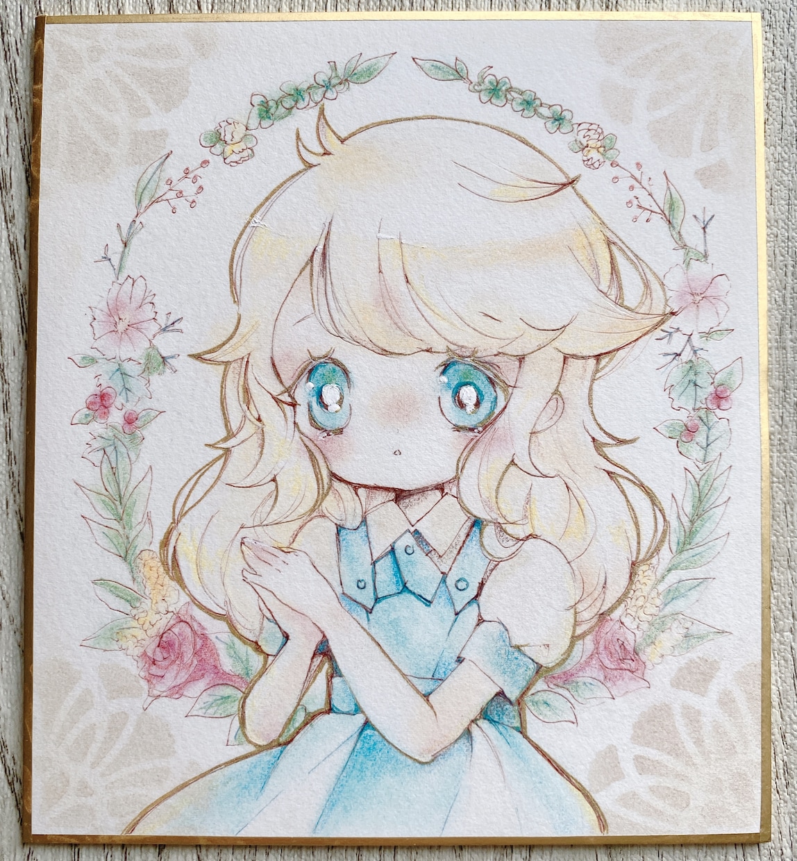 ふわふわタッチの手描き色紙を届けます 丁寧に描き上げた一点ものの直筆手描きイラストをお届けします！ イメージ9