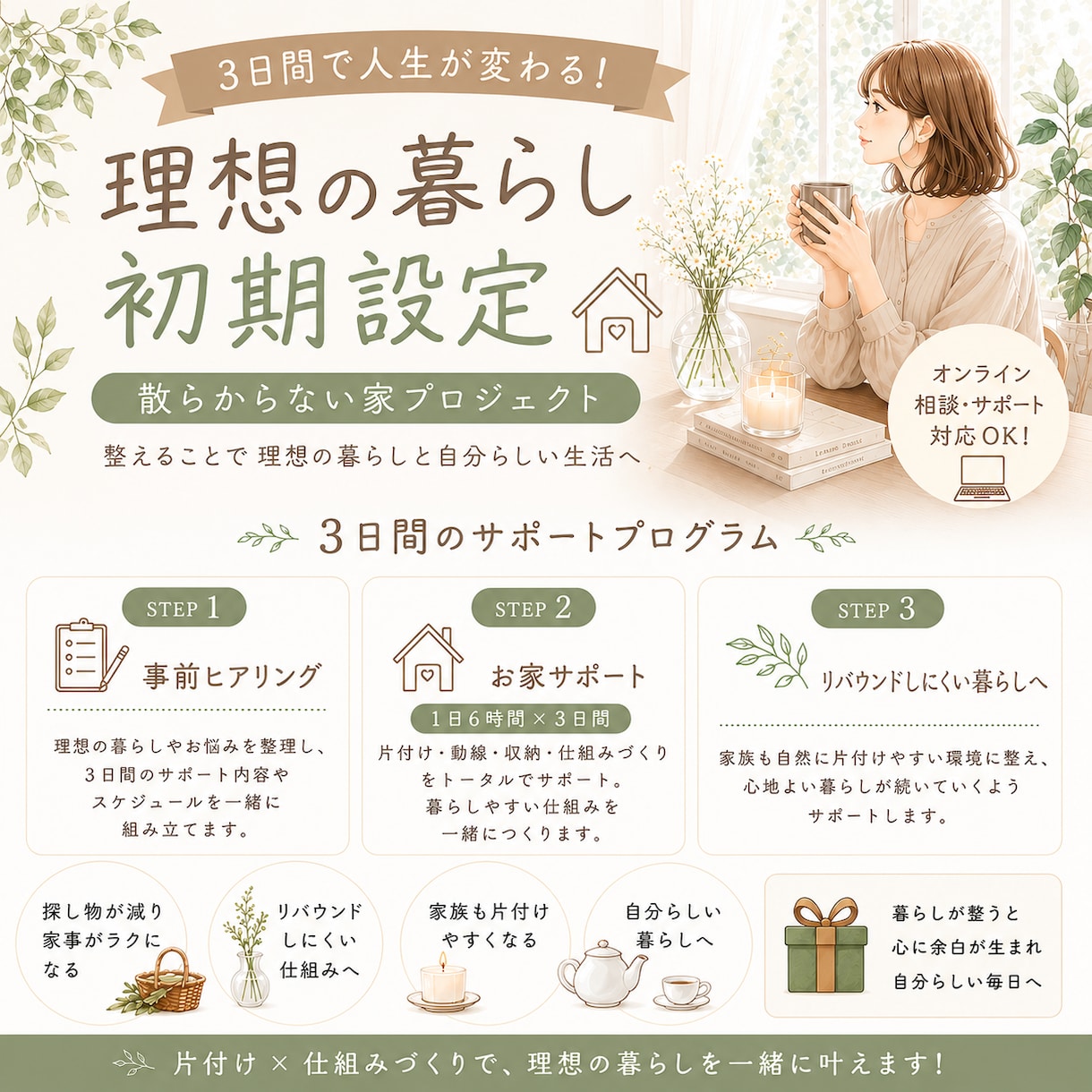 エネルギーを見ながら片付けのサポートします 物との相性や手放す物のエネルギーを鑑定 イメージ1