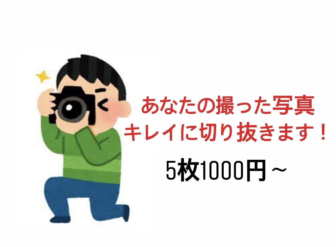 写真切り抜きます 格安で画像の切り抜きして欲しい人へ イメージ1