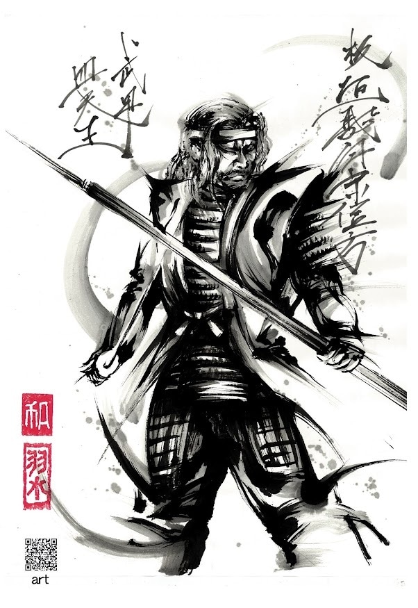墨で侍や龍など描きます ポスターや、本の表紙、お祭りのイラストに是非どうぞ！ イメージ9