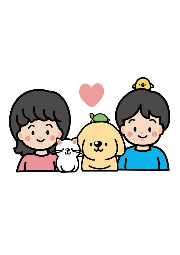 思い出やプレゼントに！ペットと飼い主様を描きます 可愛いペットと飼い主様をゆるかわなイラストにします！ イメージ2