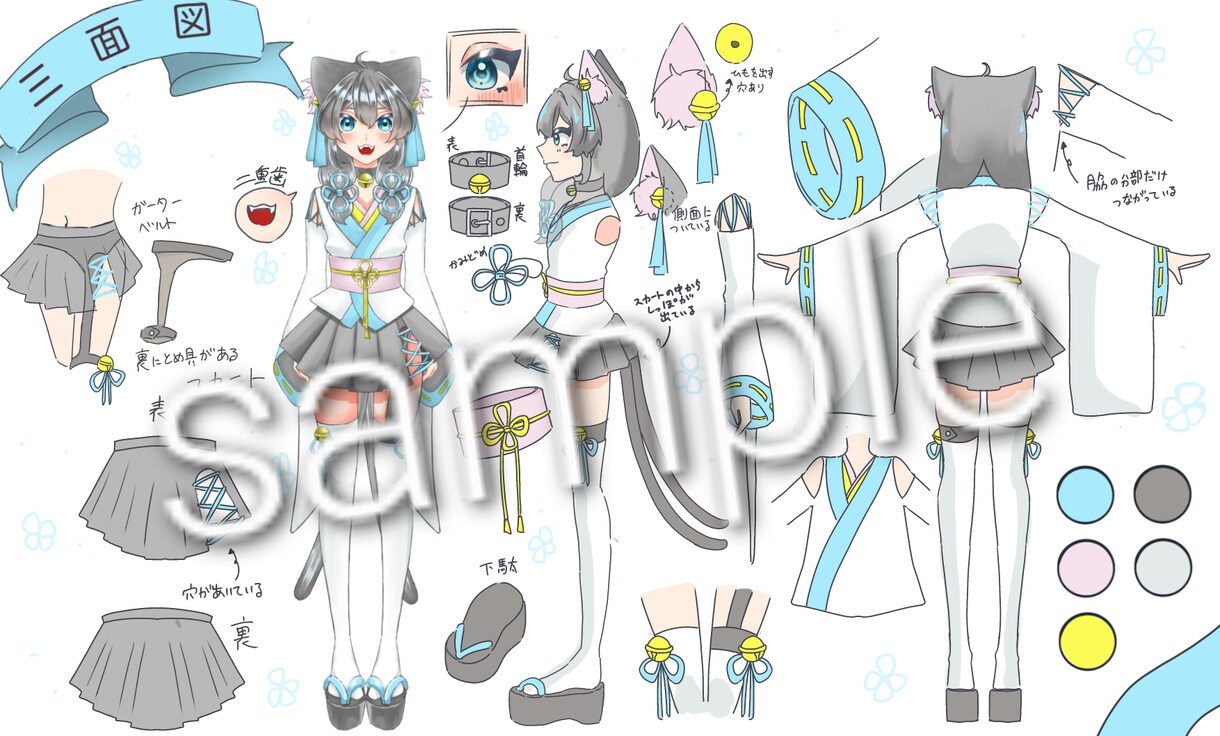 VTuberの立ち絵モデリングします VTuberのモデルからモデリングまで全てさせていただきます イメージ3