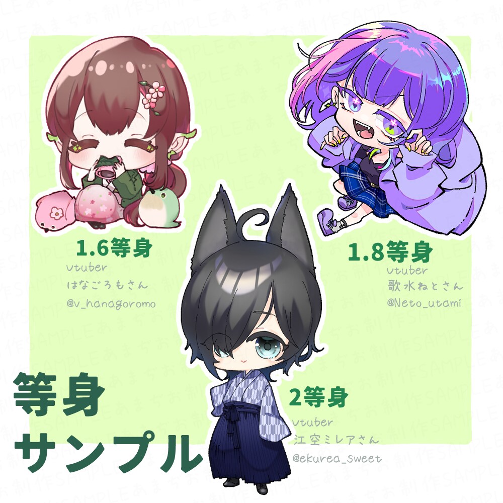 可愛いオリジナルミニキャラクターを制作します ぷにっと可愛い♡ミニキャラ描きます♡（デフォルメ・SD） イメージ3