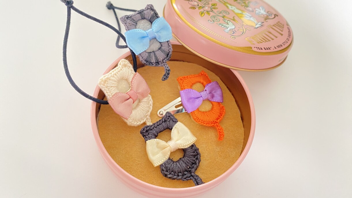ねこちゃん形のヘアアクセサリーをお作りします 大好きなねこちゃんをすぐそばに！あなただけのアクセサリーです イメージ2