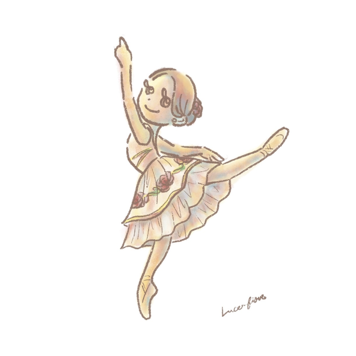 バレリーナのイラストを描きます プレゼント・SNSアイコンに最適です♪ イメージ2