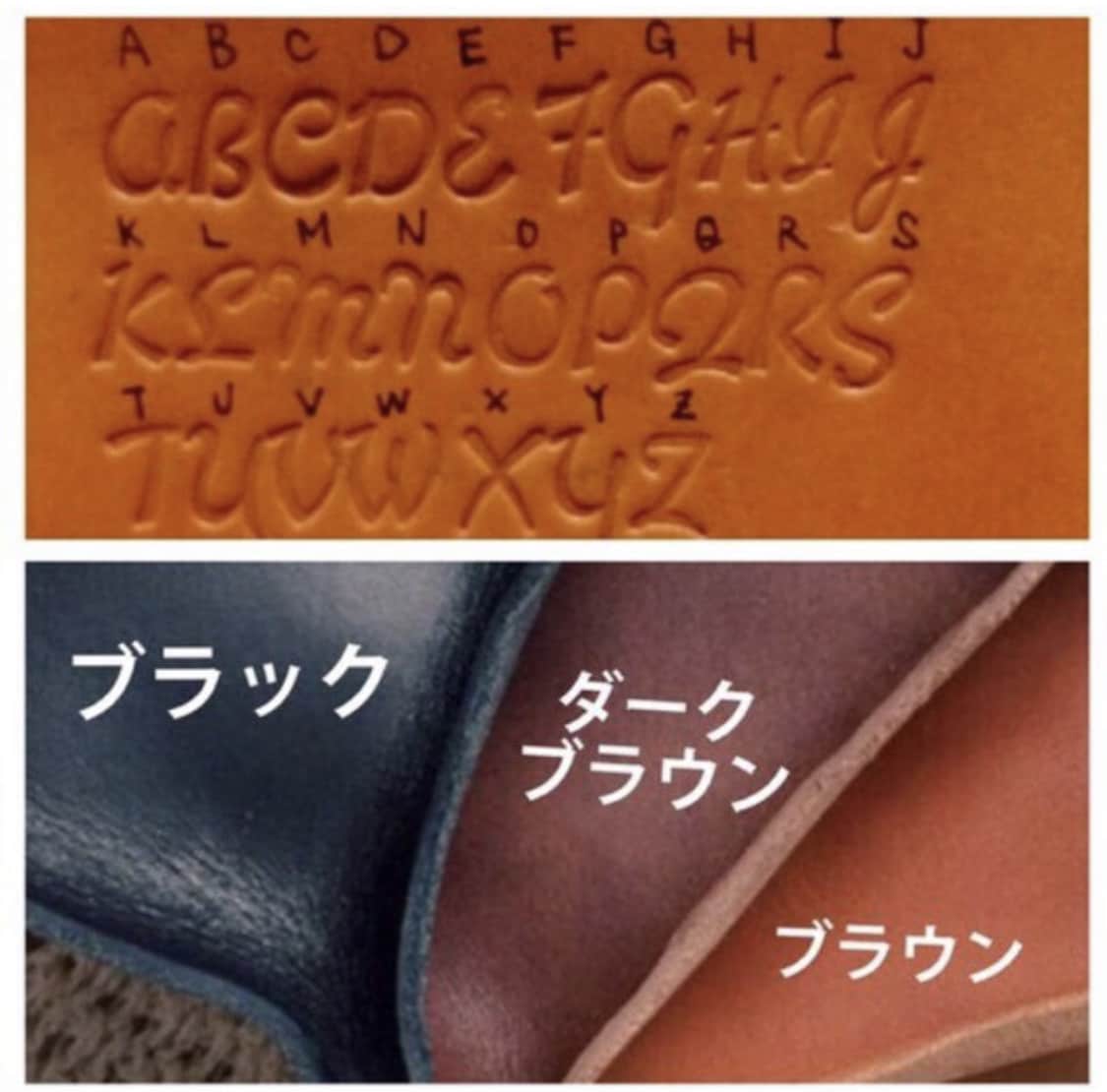 送料込⭐︎名前を刻印した革製ペントレイお届けします 筆記体でお洒落にネーム入れますデスクワークのお供に♪ イメージ5