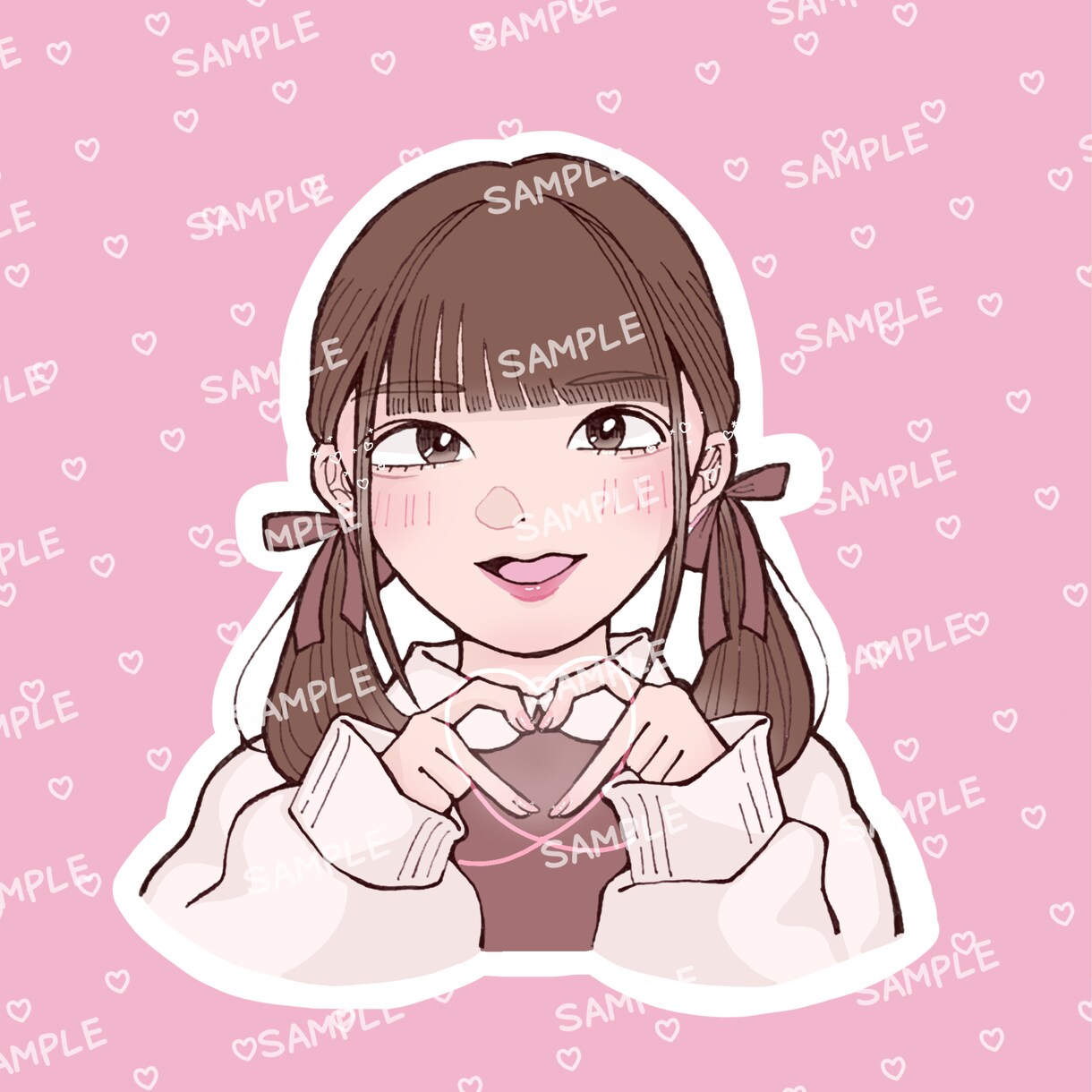 お写真から似顔絵お描きします LINEやTwitter、インスタ、ブログなどのアイコンに！ イメージ2