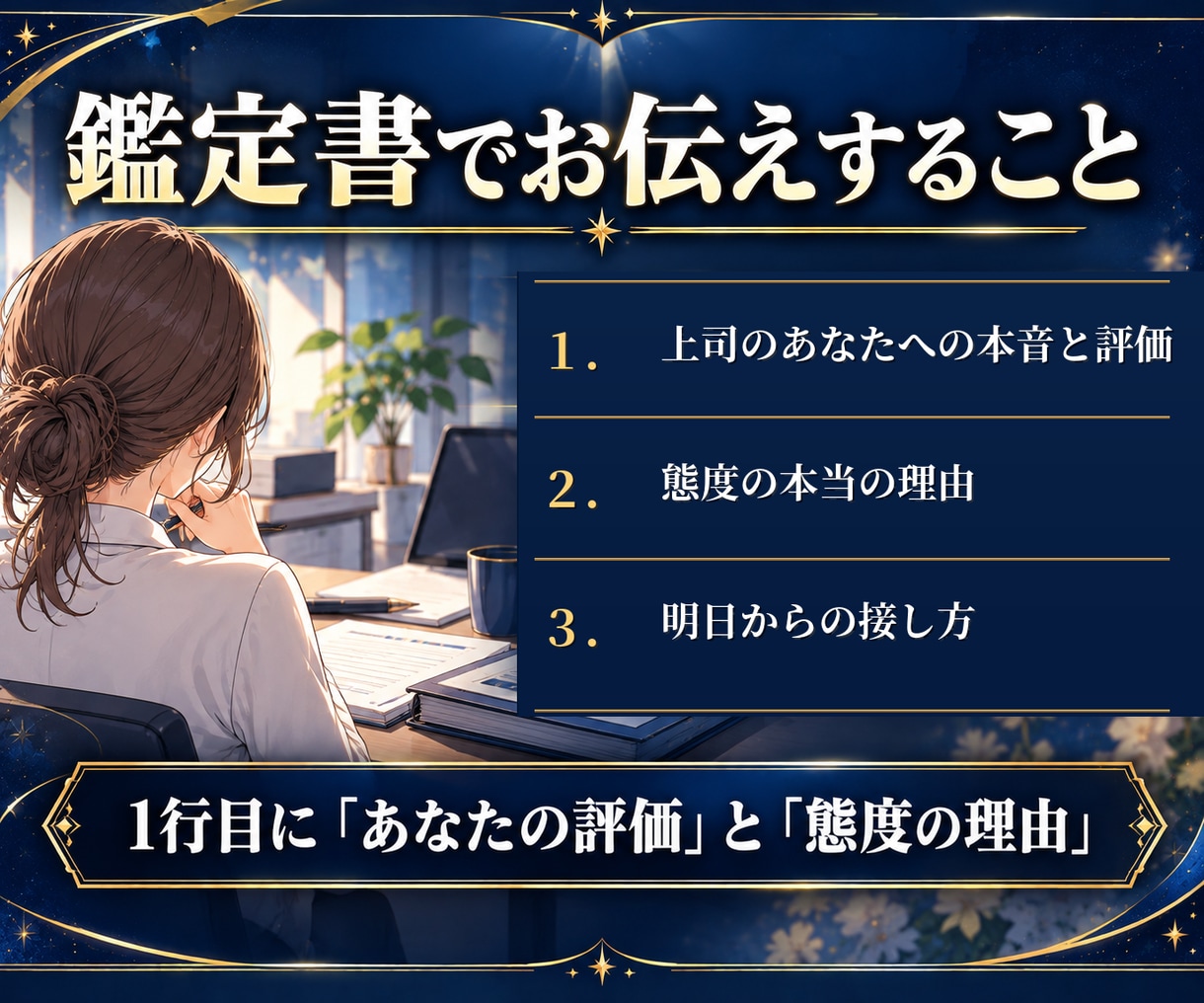 仕事占い｜上司の本音と評価、接し方を占います 【最短30分】上司の本音と評価、明日からの接し方 イメージ4