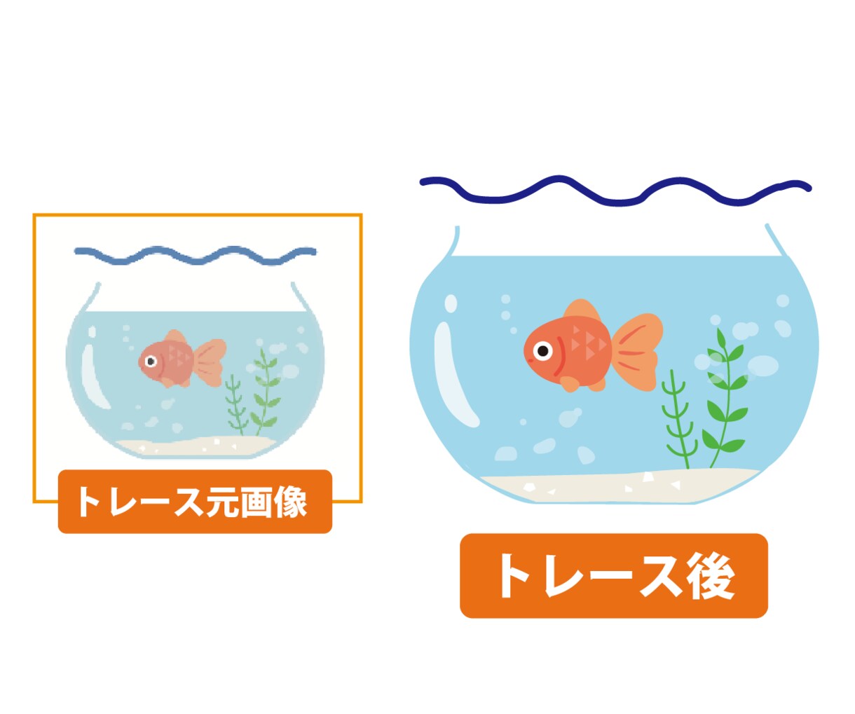 粗い画像をきれいに美しくトレースいたします 丁寧に作成します。安心してお任せください！ イメージ2