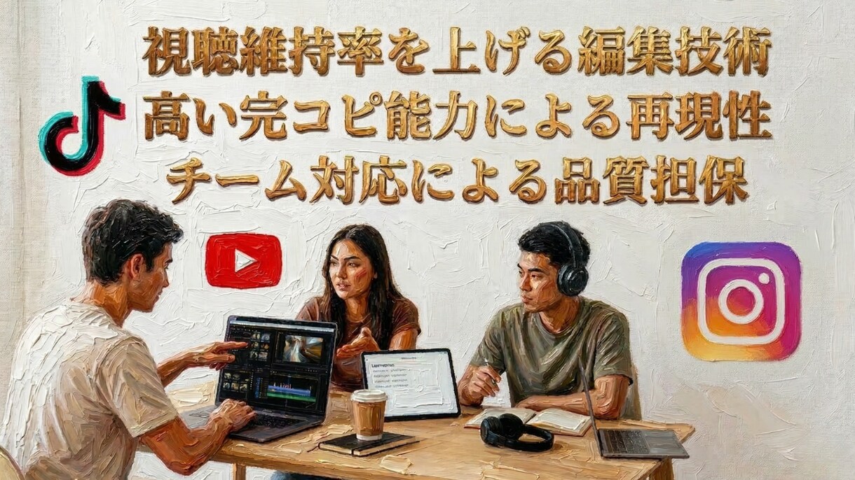 ショート動画特化｜バズるショート動画を編集します 視聴維持率に繋がる冒頭の掴みとテンポ感・品質にこだわります イメージ1