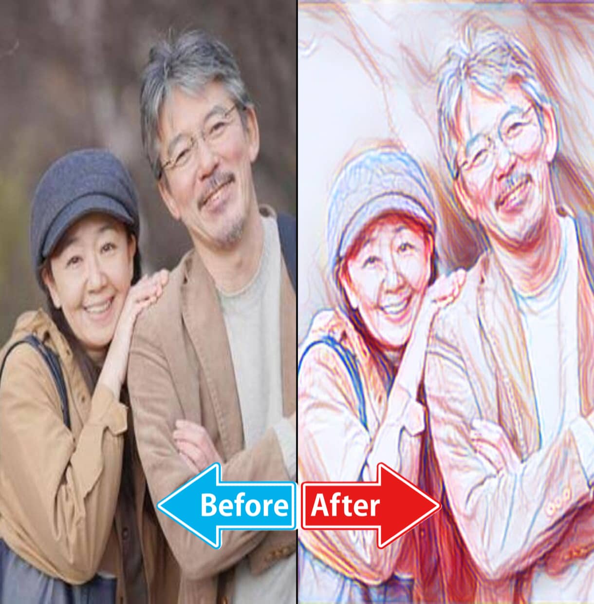 写真を絵画・イラスト風に加工します 写真がアート風に変身！アイコンやオリジナルTシャツに活用も！ イメージ1