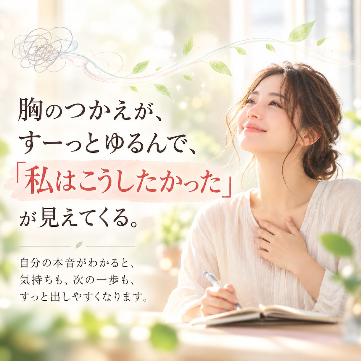 頭の中のぐるぐる◎を話して整理します 気持ちを話して「本当はどうしたい？」を見つける50分 イメージ5