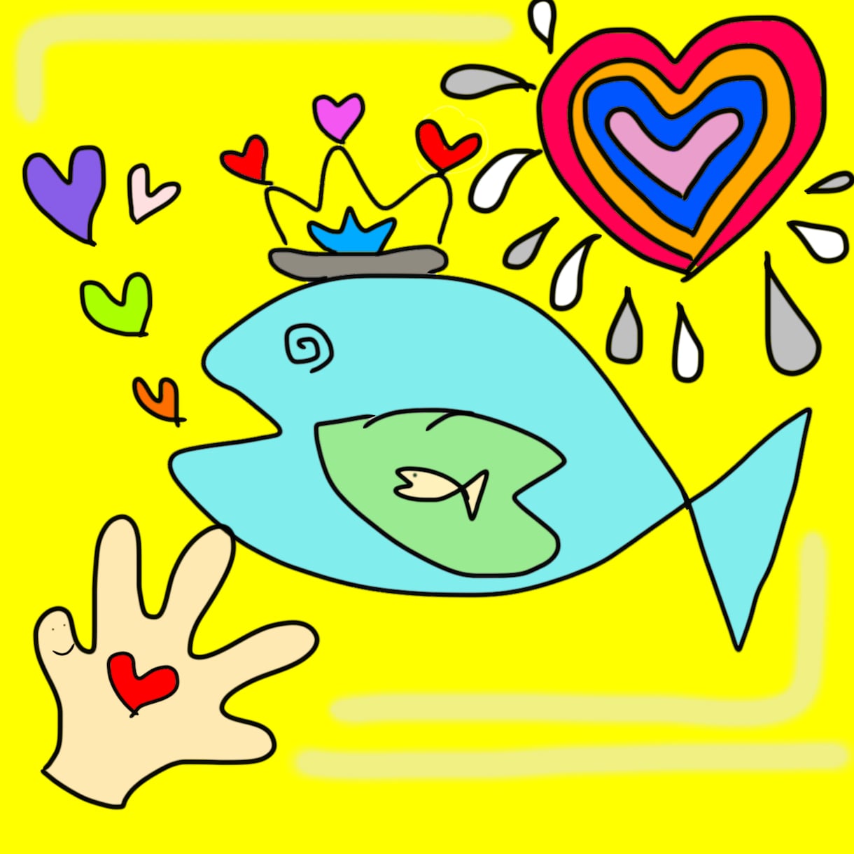 ゆるふわテイスト⭐︎カラフル描きます ココナラ初心者です。彩り豊富に描きあげます(^^) イメージ1