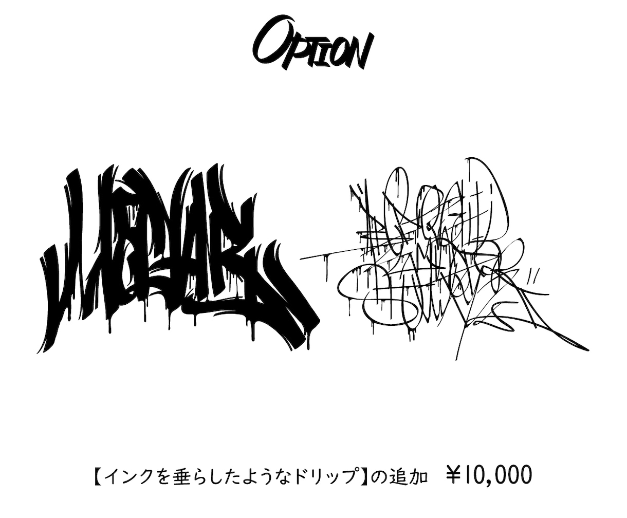 世界に１つ！あなただけのグラフィティタグ書きます 好きな単語・言葉、チーム名、ペットのお名前、など制作します。 イメージ4