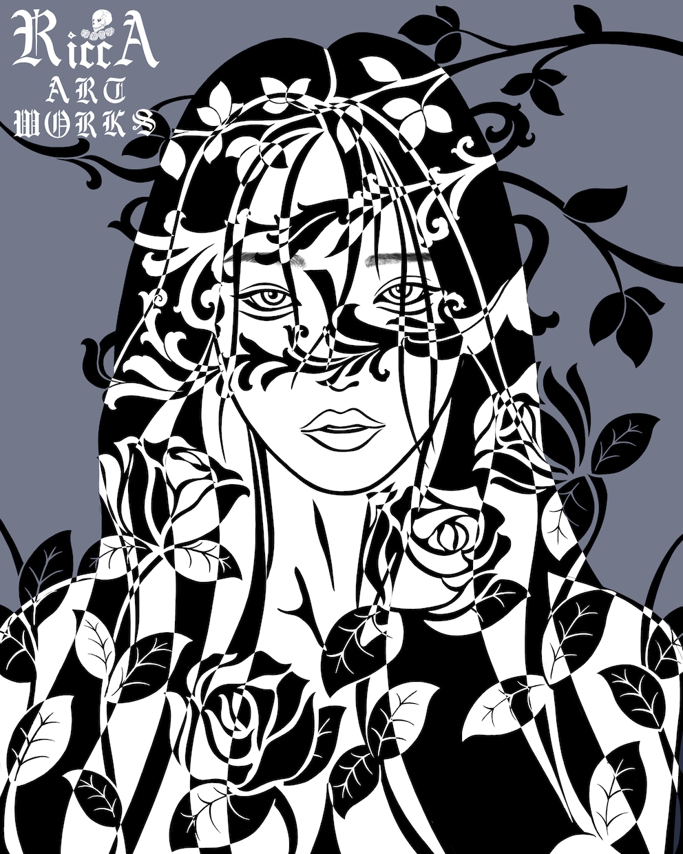 写真をもとに似顔絵、オリジナルアイコン描きます ダークで個性的な雰囲気のアイコンを制作します。 イメージ3