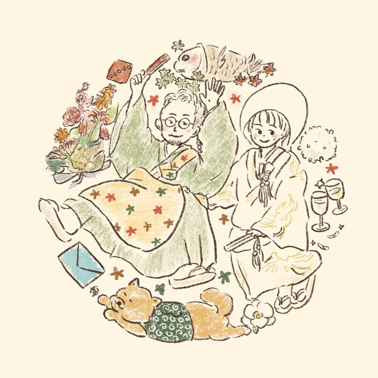 思い出が詰まった◯に収まるアイコンを描きます 結婚式や前撮り、旅行の思い出などをアイコンに イメージ2