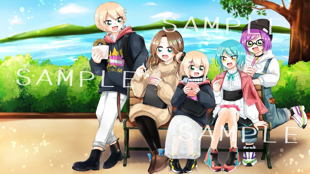 鮮やかなキラキラ可愛いイラストなんでも描きます アニメ調で可愛いイラストをを求めてる方へ イメージ2