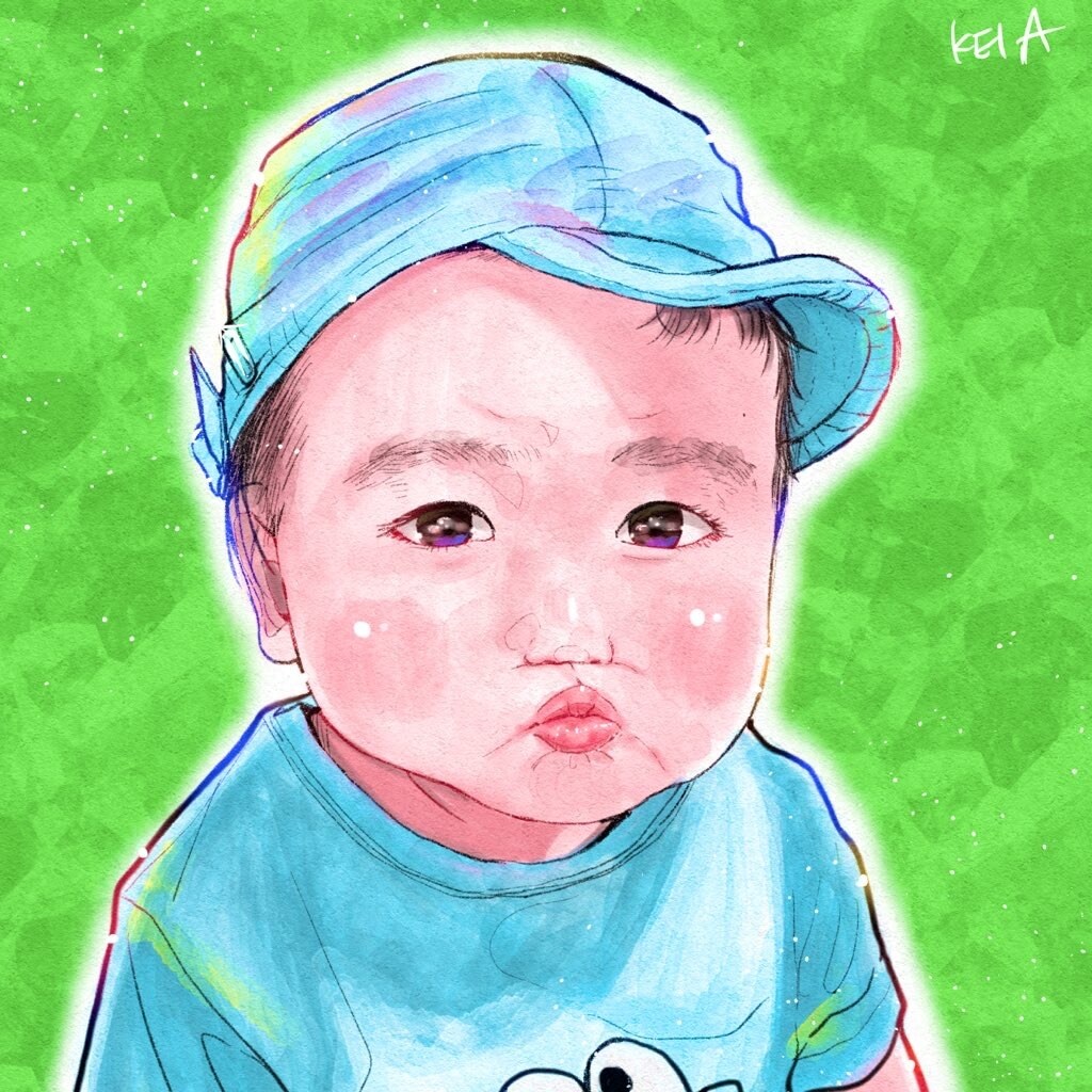 優しいタッチのお子さまの似顔絵お描きします 水彩のあたたかな似顔絵❁⃘*.ﾟ似ているとご好評です♡ イメージ5