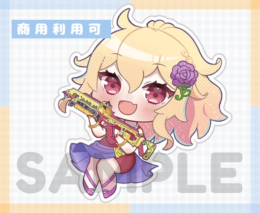 武器(銃・刀など)を持った SDキャラお描きます アイコン、グッズ用等のSDキャラ、ちびキャラをお描きします イメージ3