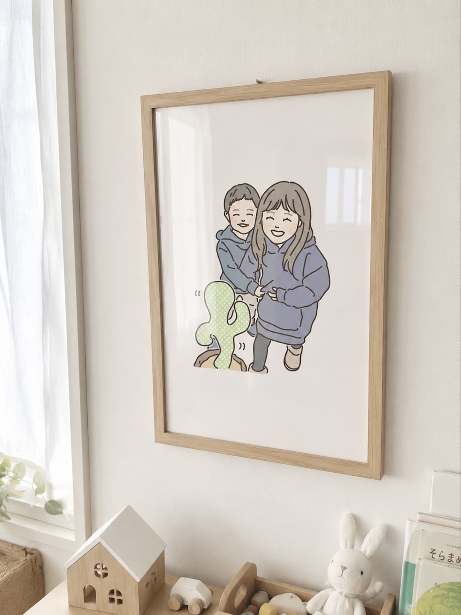 シンプルでおしゃれな似顔絵イラストをお描きします インテリアに馴染むイラストを高画質データでお届けします イメージ3
