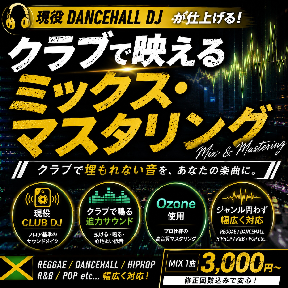 プロ品質のミックスマスタリングを低価格で承ります 現役DJとしてクラブでも埋もれない迫力あるサウンド作ります！ イメージ1