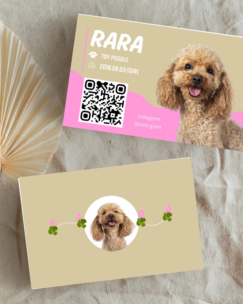 かわいい”うちの子”名刺をお作りしてます お写真メインでシンプルなデザイン イメージ7