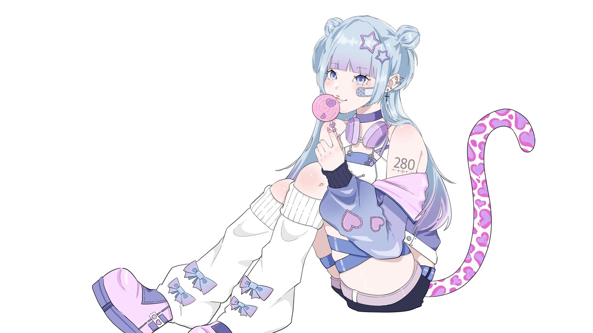 VTuber,Vライバーで使用する1枚絵ます サムネイルや、グッズ等で使用する1枚絵を描かせていただきます イメージ1