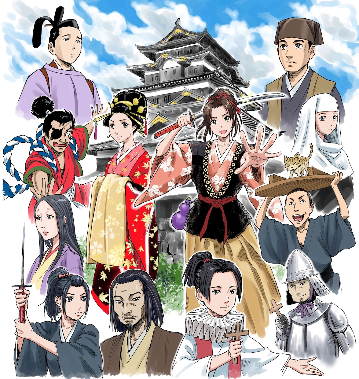 イラスト・挿絵描きます 小説の表紙絵、挿絵。歴史物から現代物まで漫画風に描きます。 イメージ2