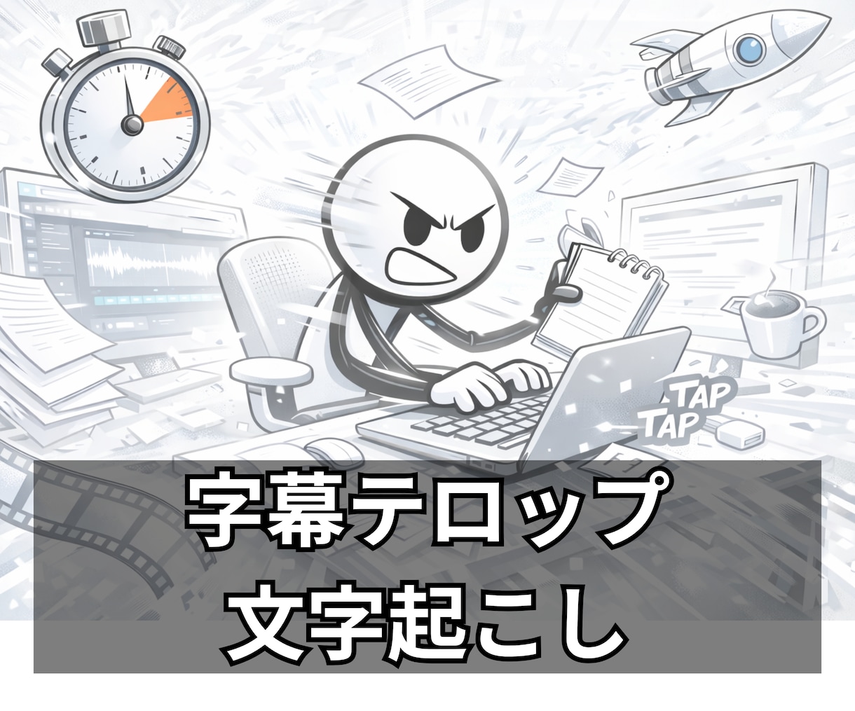 動画に字幕フルテロップor文字起こし急ぎます 早くて丁寧！丸投げしてみてください！Vrewですぐに完了 イメージ1