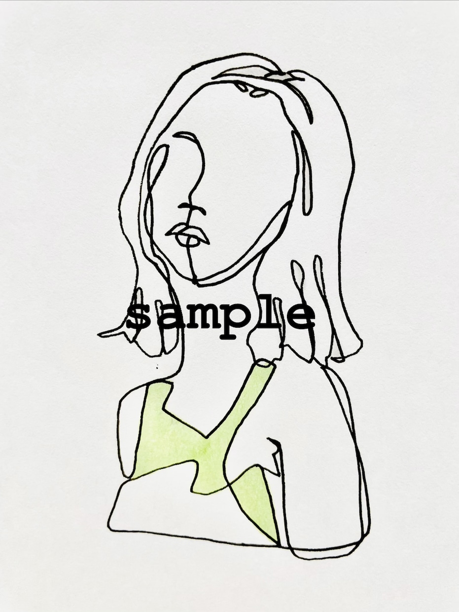 おしゃれなアイコン✴︎一筆書きでイラスト描きます 一筆書き+ワンカラーで似顔絵やアイコンをデザインいたします。 イメージ2