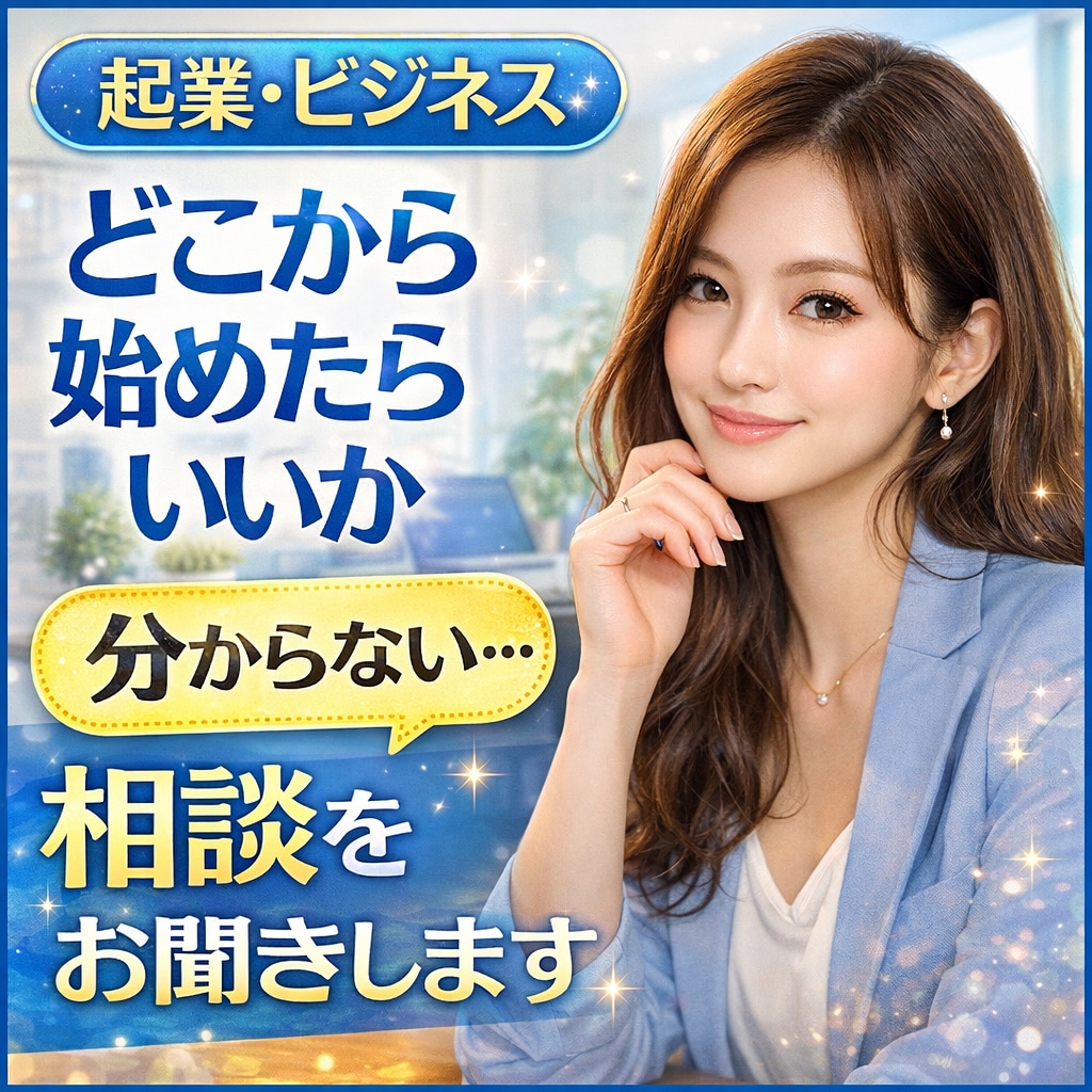 起業・ビジネスの相談をお聞きします 起業したいけれどどこから始めたら良いか分からない人へ♡ イメージ1