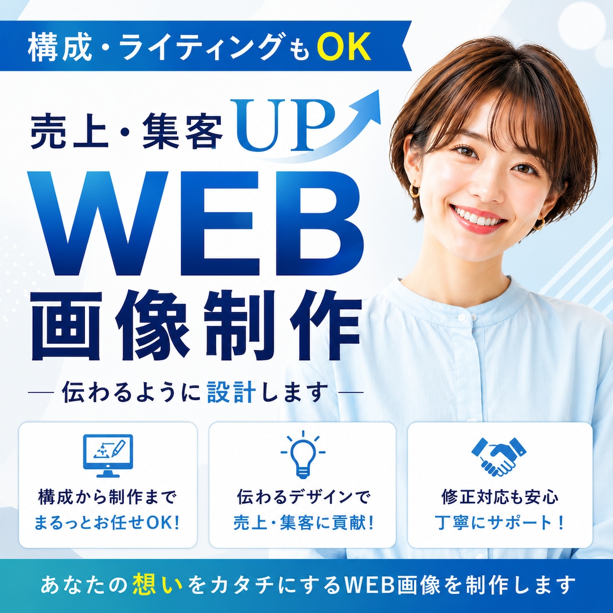 WEB画像【1枚4,500円】で制作します 《格安バナー制作》修正無制限で満足いく1枚を制作いたします！ イメージ1