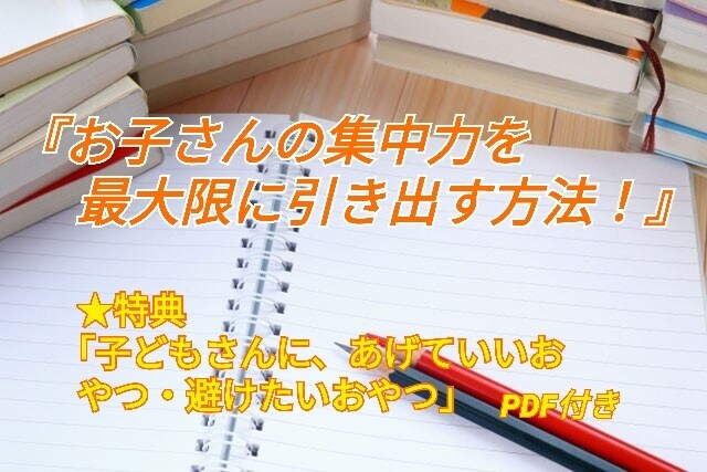 お子さんの集中力を引き出す方法教えます 「お子さんの集中力を最大限に引き出す方法」 イメージ1