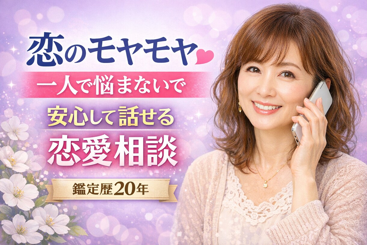 恋愛の悩みを整理し解決のヒントを見つけます 安心して話せる恋愛相談です。一人で悩まず話してみませんか？ イメージ1